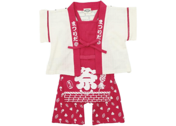 ジパシオ ハッピジャケット 甚平 キッズ ベビー 男の子 女の子 祭り 盆踊り 70 80 90 100 ハッピスーツ かわいい 男の子 女の子 和柄 上下 浴衣 花火 100% 綿 お祭り 寿司 - Image 3