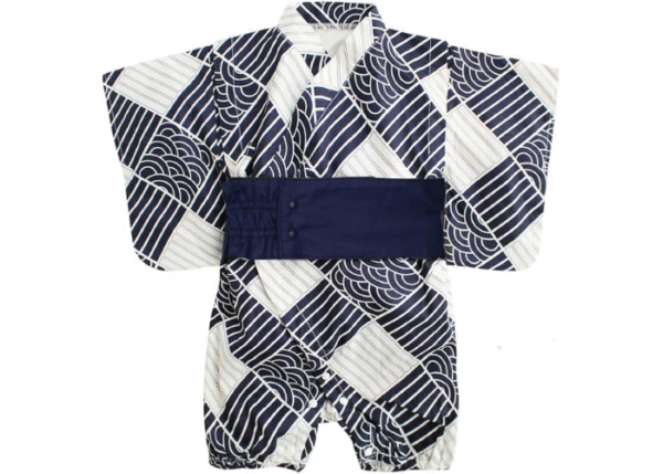 ウォンキン甚平 男の子 浴衣 ベビー服 半袖 ロンパース カバーオール 前開き 着物 和風 斜め編み上げ ベビー フォーマー お宮参り 誕生日 記念日 出産祝い